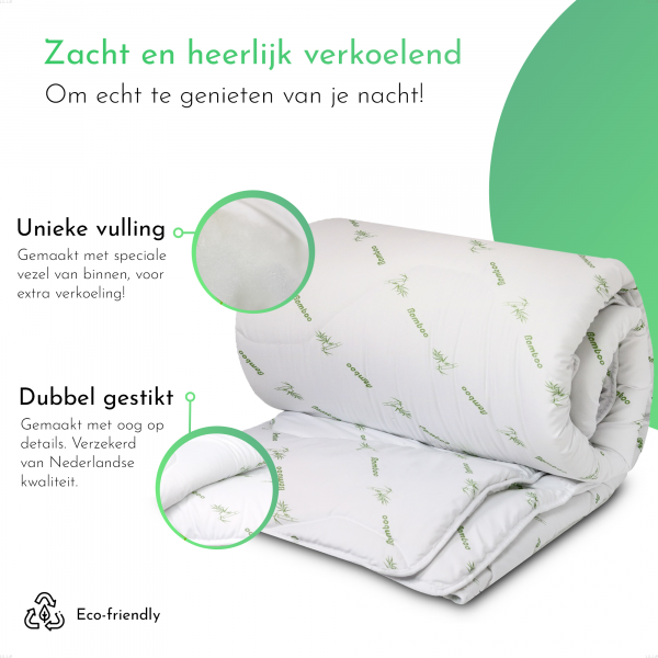 LILLA24 bamboe zomerdekbed - Warmteklasse 4 – Verkoelend & Anti allergisch