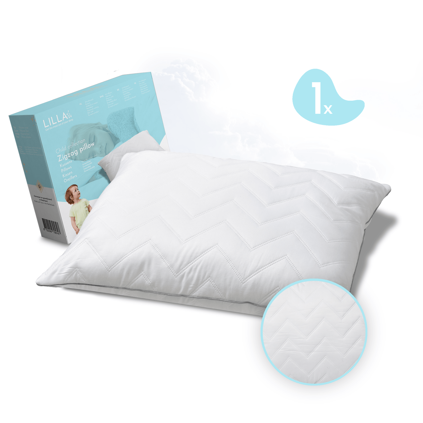 LILLA24 luxe kinderkussen | 60x70 cm - Peuterkussen