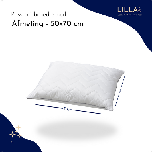 LILLA24 zigzag gewatteerd premium hoofdkussen set van 2 stuks