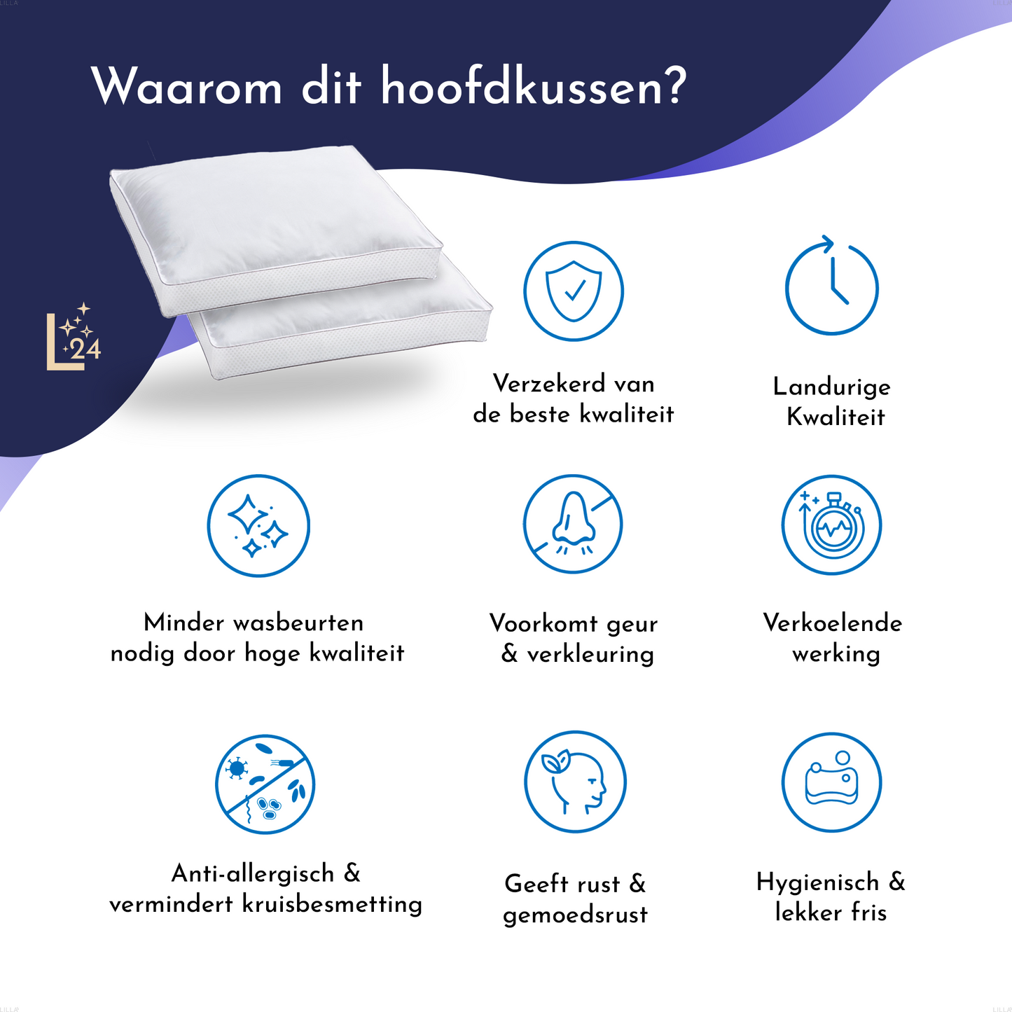 LILLA24® Luxe boxkussens set van 2 stuks - 50x60cm