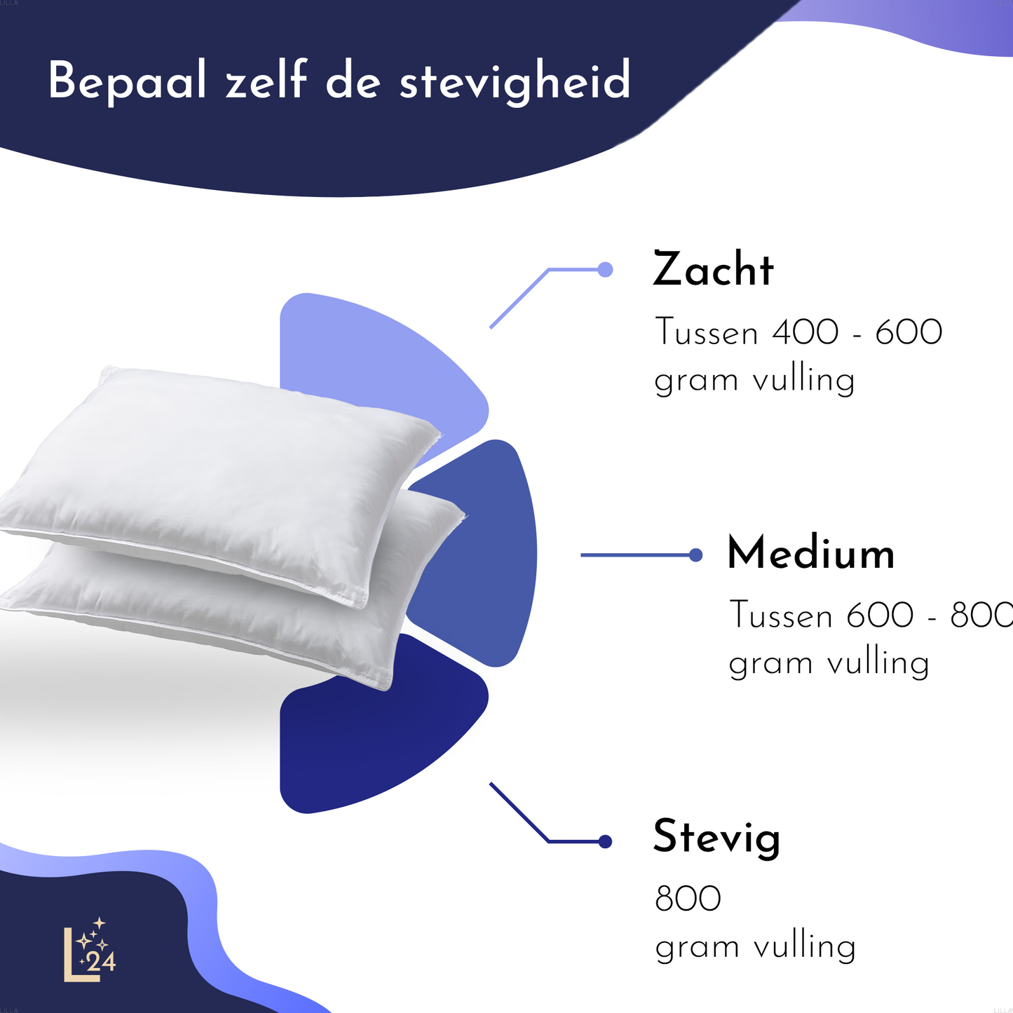 LILLA24® zachte hoofdkussens set van 2 stuks - 60x70cm