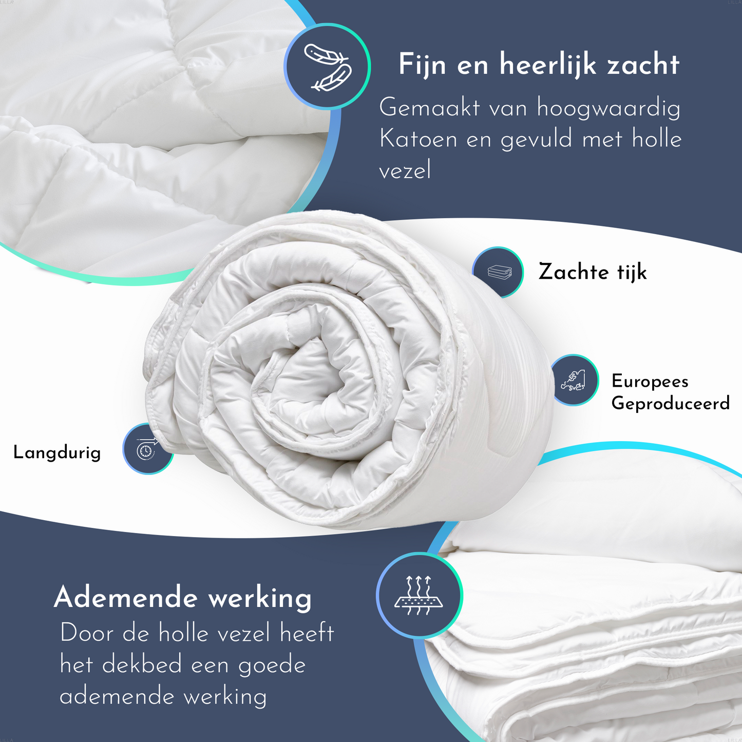LILLA24® premium dekbed - All year dekbed - Warmteklasse 2 - Wasbaar