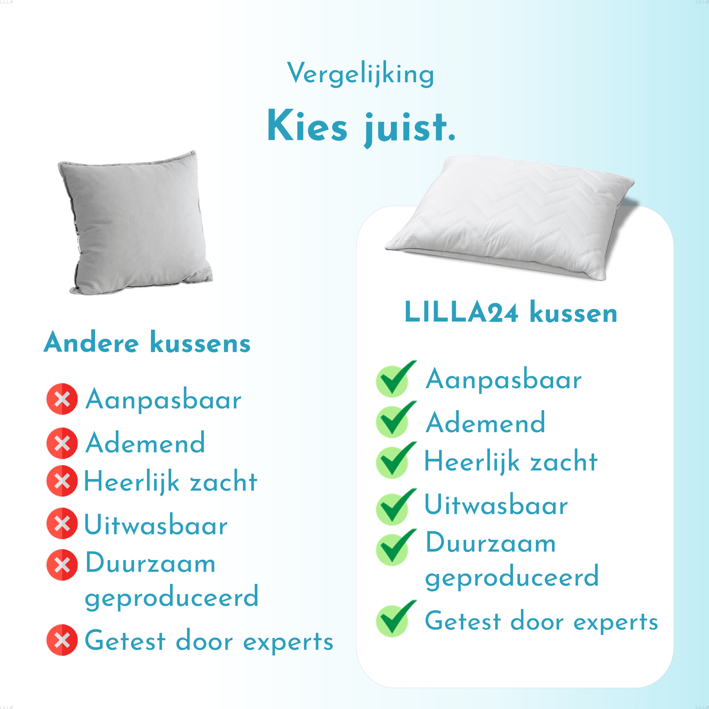 LILLA24 luxe kinderkussen | 60x70 cm - Peuterkussen