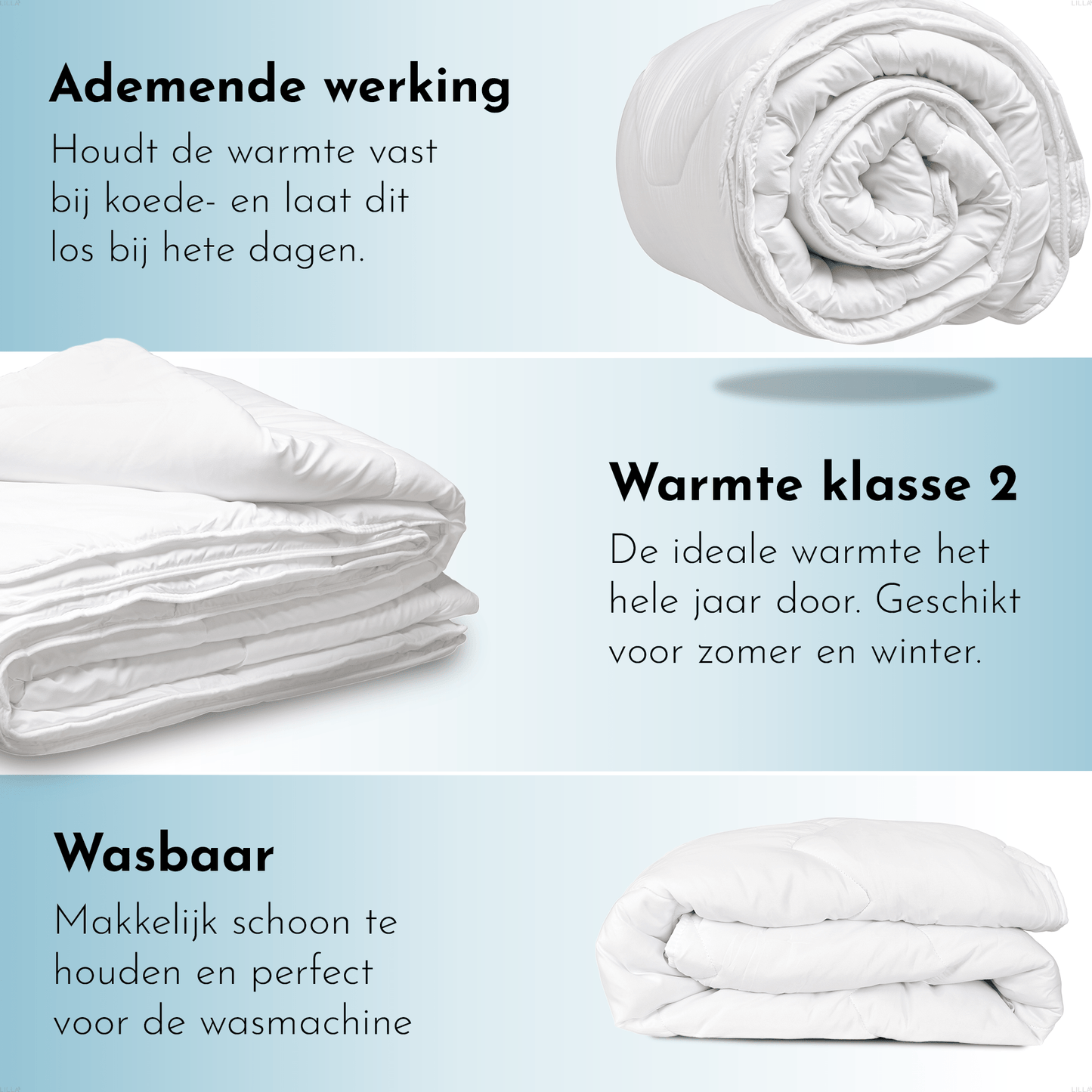 LILLA24 peuterdekbed enkel |120x150 cm - Kinderdekbed all year - Anti allergie